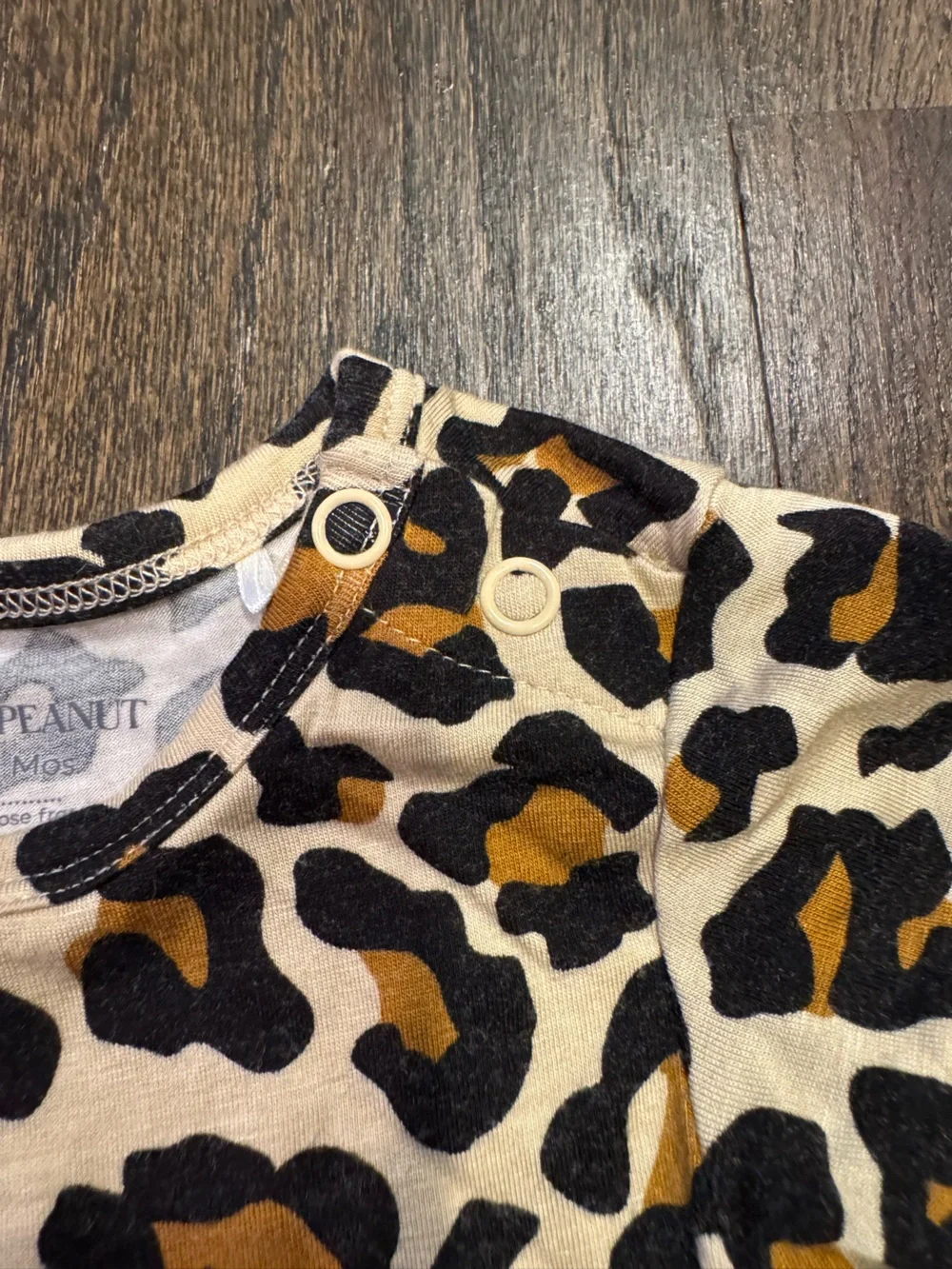 Posh Peanut bamboo leopard twirl dress with body suit size 6-12 months